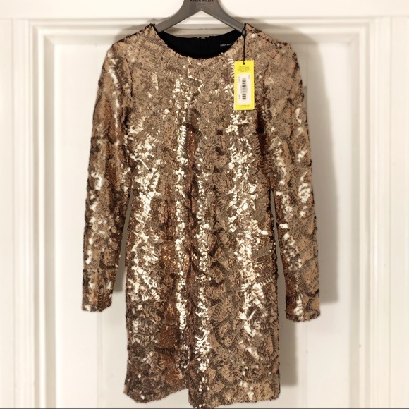 Karen Millen Gold Sequined Dress✨ - Picture 3 of 8
